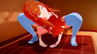 Ух, я totally потерялся, трахая большие сиськи Орихиме Иноуэ в хентай Блич... не могу перестать стонать!!