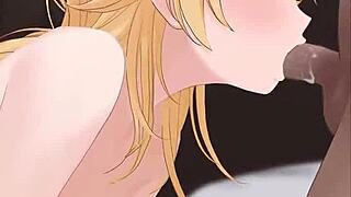 ヘンタイアニメで可愛いブロンドが魅惑的オーラルモーメント