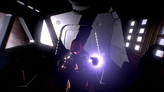 太空冒险：曲线扶她用心灵感应给怪物鸡巴手交