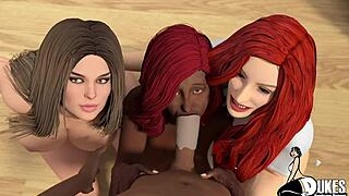 Milf formosa affronta cazzo nero grande in maratona selvaggia