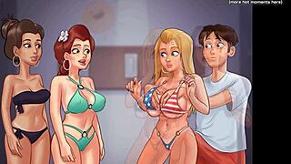 Gadis Pirang Panas 18+ Dapat Pijatan Payudara Fantastis di Game