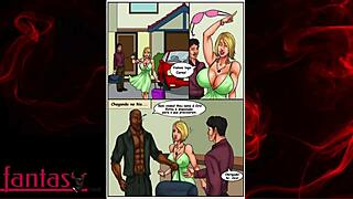 Güneyli çift Rio'ya gelir, karısı cuckold hentai'de büyük siyah sikle karşılaşır