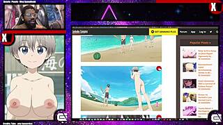 光溜溜的阴部宇崎酱正式炫耀她厚实的妈妈乳房在这性感漫画中。