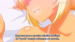 Cewek blonde pantai panas liar di aksi hentai!