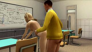 Профессор трахает свою ученицу в классе, с блондинкой и брюнеткой, куколд анальный трах и кунилингус в хардкор хентае.
