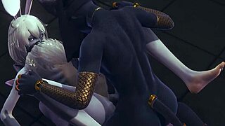 Frate, m-am alăturat lui Anubis dogboy și Mew catboy în sex sălbatic threesome cu bunnyboy.