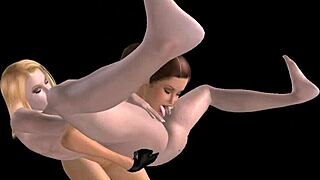 Detaljerad 3D tecknad porrfilm av söta lesbiska tjejer som delar erotisk hindi ljud sexberättelse