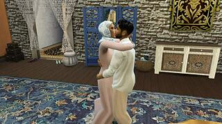 whoa, an arab woman cheating with a handsome guy in this demo!