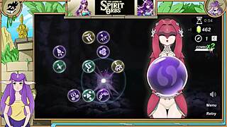 在Zelda Hentai游戏中操金发Mipha，大奶子和怪物鸡巴舔场景