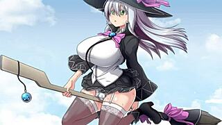 日蚀女巫Lizu在Hentai RPG游戏中的裸体性爱场景02