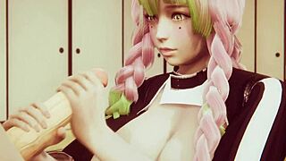 恶魔杀手蜜璃甘露寺大奶子晃动在无码Naruto Hentai里被用力操