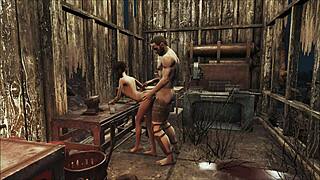 辐射4工作室3D棕发美女被猛肛