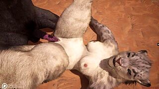 野生毛茸茸色情带有激烈肛交行动。