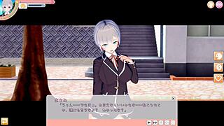 Дръзки големи цици JK Асами получава масаж на циците и секс!