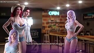 Seksi göğüslü üvey anne Apocalust 20 3D porn oyununda harika kıvrımlı fahişe olarak herkese büyük memelerini gösteriyor.