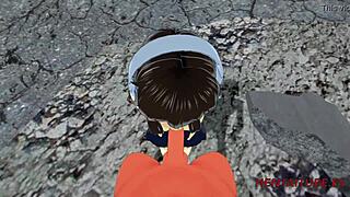 Senku, fode a buceta da Yuzuriha com força nesse hentai de Dr Stone, por que não gozar nas tetas dela?