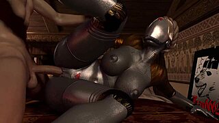 Scene sex kembar di Atomic Heart animasi 3D, tetek gede kembar bisa tangani?