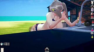 पॉजिटिव ब्राइट AI गर्ल इरोटिक वीडियो ब्लॉन्ड बस्टी JK के साथ रियलिस्टिक 3DCG हentai गेम में सेक्स! 😍