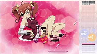 wow, check kurusu kanako stripping down in wild arkanoid gameplay! pure anime heat!