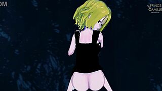 Anna från Shaman King förför med våt fitta i missionär. Hennes smala kropp ber om doggystyle POV.