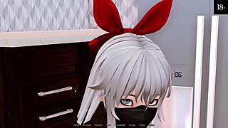 Йо, виждаш ли този харем хотел геймплей част 7? Акция с огромен кура в горещ японски хотел!