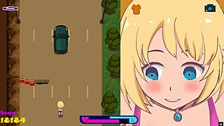 Hej, podívej se na tu exhibicionistku, jak jezdí na dildě na kole ve hře Bounce City?