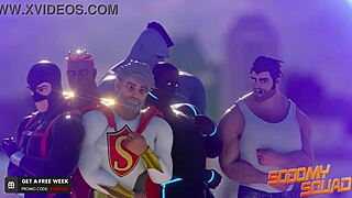 Casual sodomy historie: Gay helte i vild gruppe suttesession. De knalder hårdt med store pikker!