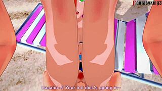 Yae Miko de Bikini Faz Sexo POV na Praia, Promo Completo para Genshin Impact por Fantasyking3