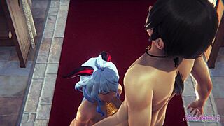 गैन्यू, चर्च में मुझे चूसो! जेनशिन इम्पैक्ट हेंटाई सीन