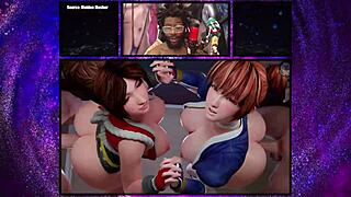 Mai a Kasumi to berou zezadu s creampie v prdeli. Jejich 3D herní akce se rozpálí.