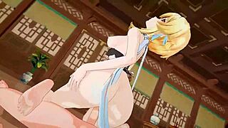 原神牛仔妹在MMD动画中硬骑