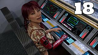 Flirten mit sexy halb-robotischem Mädchen in Stranded in Space 18