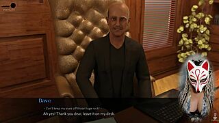 Еј, погледај ову секси секретарицу са огромним сисама у канцеларији 1, играчку лисицу!