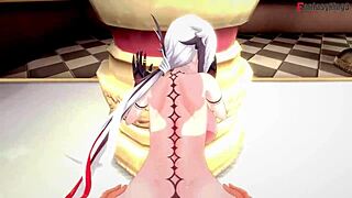 Arlecchino alasti saa naidaa ahegaolla Genshin Impactissa! Milf POV Sheer ja Ptrn FantasyKing3.