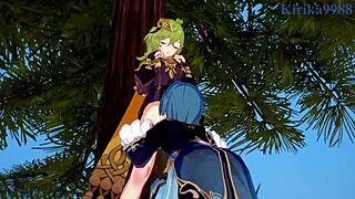 Shenhe, Collei i Xingqiu, gotowi na dziką scenę seksu hentai z Genshin Impact? Przygotujcie się na intensywną akcję!