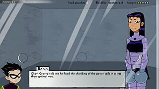 哇，你能处理在这个DC漫画泰坦游戏中射在Blackfire身上吗？有Starfire和那个火辣青少年18+动漫动作？