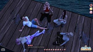 الحلقة 23، ستاسي تعطي مص الديك في الهواء الطلق في لعبة مساعدة الساخنات.