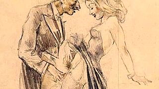 Olhe esta ilustração erótica vintage, tão cativante e cheia de desejos escondidos