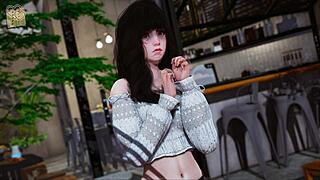 إيترنوم 212 يظهر عجوز ساخنة في زي 3دي مثير. منحنياتها الكبيرة تسرق المشهد