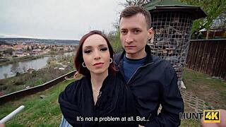 هانت4ك خطأ أسوأ: مشاهدة برونيت حامل في جوارب تُضرب.