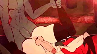 Демон трахает дьявола Линн с футанари монстром в аниме хентай сцене