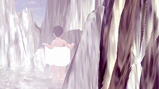 Zkusil jsem smíšenou koupel s Leo v horkých pramenech anime