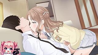 this hot college girl rides cock and gives handjob for cumshot... 💦