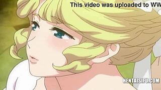 ¡Guau, la sirvienta dedicada se somete a los deseos crudos del amo en hentai!