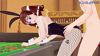 黛安和伊丽莎白兔女郎装扮的狂野内射动作