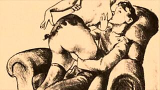 Vintage piirrokset retro-animaatiotyylillä