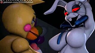 Oh wow, FNAF 2 x SB se Vanny Toy Chica ko tez chudai! 🔥🍆
