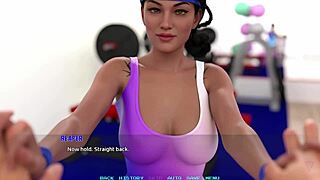 Urmăresc fata busty de la sală în ținută strâmtă, știind că tânjesc după fundul ei matur