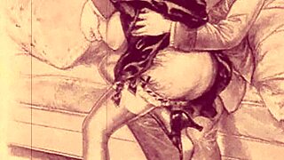 Mann, Disse Vintage Erotiske Tegningene Er Ville