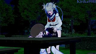 ochako uraraka and himiko toga do futanari masturbation with big tits and intense 3d hentai sex